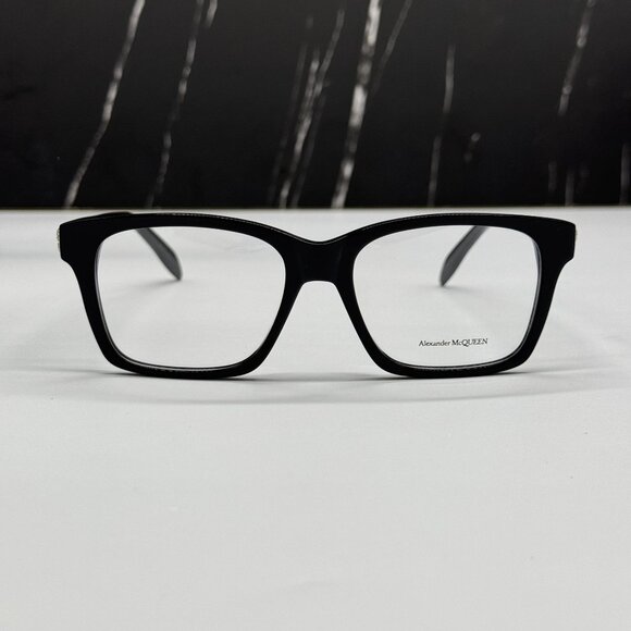 BRAND NEW ALEXANDER MCQUEEN EYEGLASSES, WOMEN BLACK EYEWEAR AM0283O 001 - Picture 3 of 9